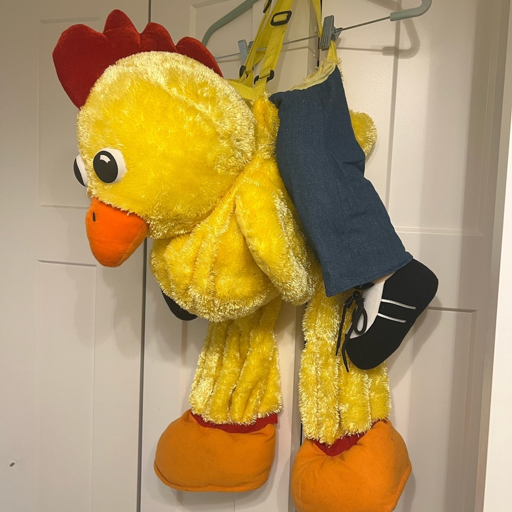Ride on chicken costume